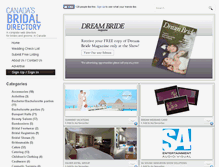 Tablet Screenshot of canadasbridaldirectory.com